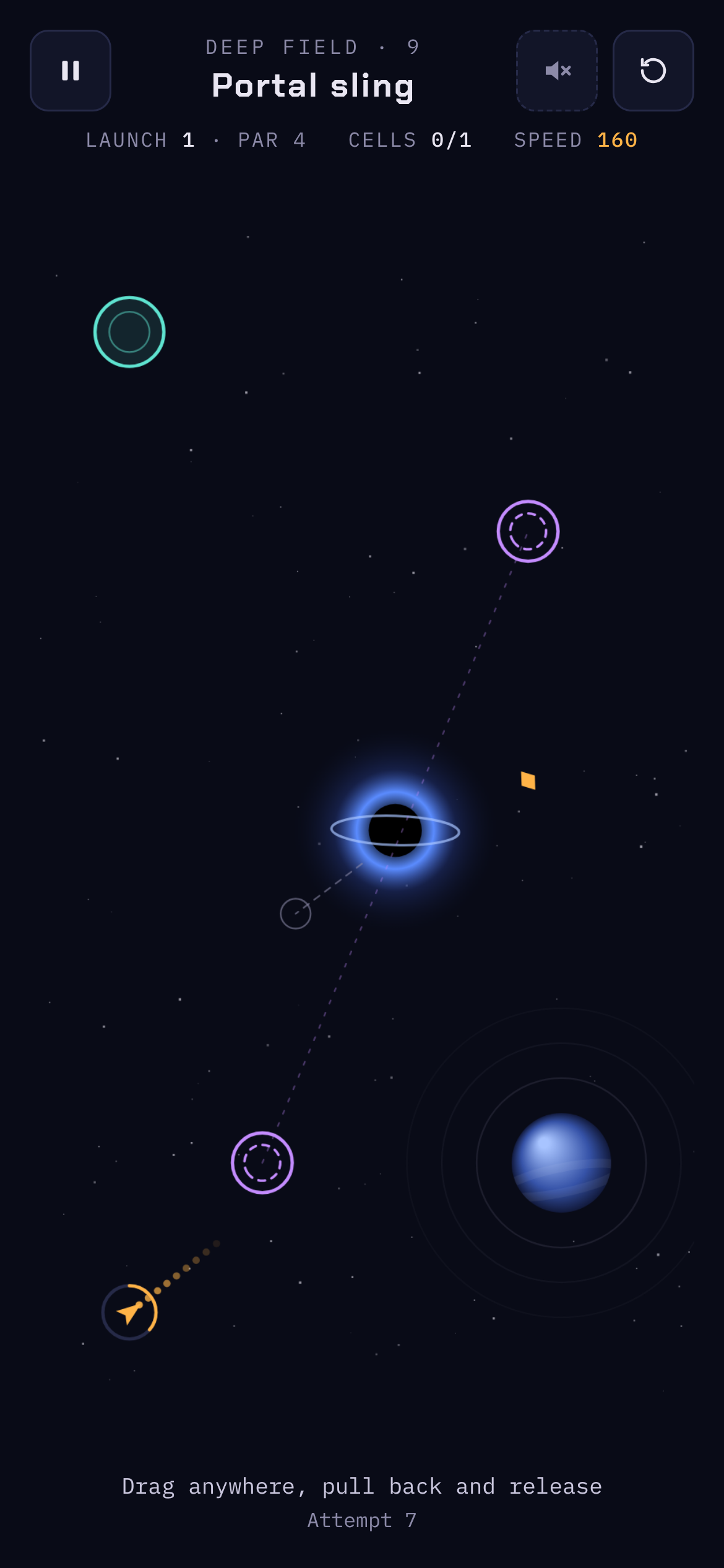 A Deep Field level with a black hole and wormholes